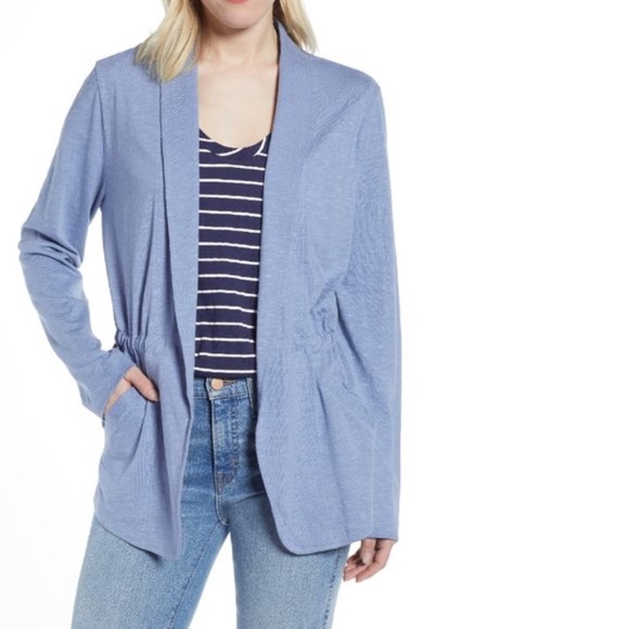 Caslon Cinch Waist Knit Jacket - Picture 1 of 8